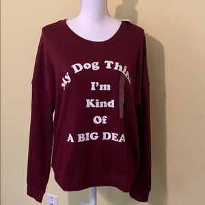 NWT: XL burgundy sweater